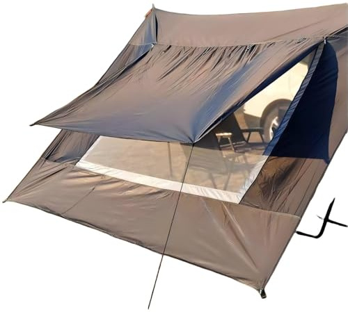 CSRBOOMEE Car side tent for Dacia Dokker Van, Retractable Weatherproof Side Awning,Black