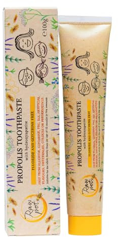 RAW POT Propolis & Hydroxyapatite Toothpaste – Fluoride & Glycerine Free | Remineralise tooth enamel with micro hydroxyapatite, oral microbiome support, natural care for sensitive teeth & gums, 100g
