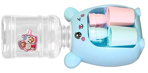 Uonlytech Dispensador de Agua de Juguete para Niños Pequeños Mini Tamaño Doble Salida Plástico Azul para Juego Educativo y Entretenimiento Infantil en Casa