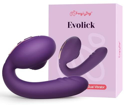 Tracy's Dog Clitoral G-Spot Vibrator – Dual Stimulation Vibrators with 7 Rotating Licking & 10 Come-Hither Modes, Dildo Sex Toys for Women & Couples, Waterproof Silicone Massager Adult Toys (EVOLICK)
