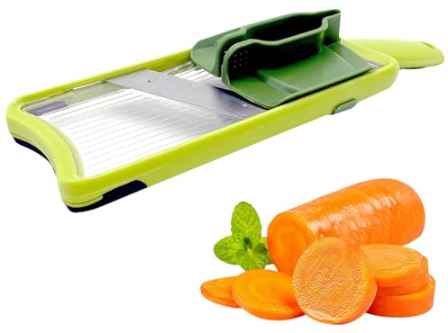 Multi Handheld Mandoline Slicer, Stainless Steel Professional Vegetable Slicer with Comfortable Grip, Vegetable Slicer for Potatoes, Onions, Cucumbers, Cheese, Easy to Clean