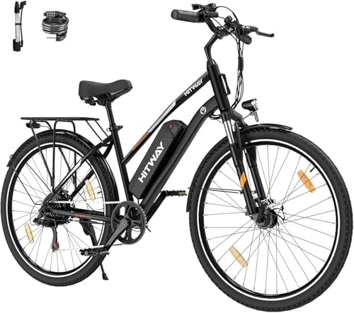 HITWAY E Bike 27.5/28 Zoll, Elektrofahrrad Pedelec für Damen und Herren, E-Fahrrad mit 36V 13Ah Wechselakku,250W Hinterradmotor/Mittelmotor, 7 Gang Schaltung,StVZO Citybike Electric Bike Ebike