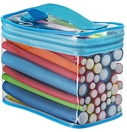 Pinkiou Hair Curlers Rollers Flexi Rods 42 Pack - Heatless Hair Curlers with Bag, 7 Sizes Flexible Curling Rods Set for Short Long Hair, No Heat Bendable Curling Rods