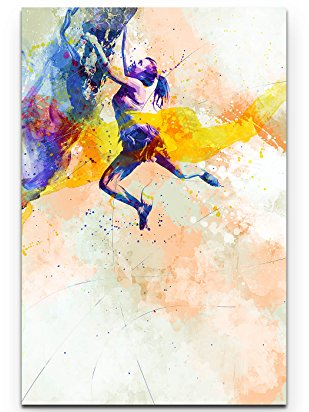 Paul Sinus Art Klettern 90x60cm auf Leinwand gespannt fertig zum aufhängen