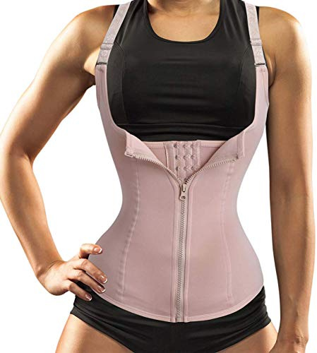LODAY midjetränare korsett för, Beige (västjusterbara remmar), Small
