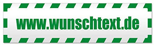 Kiwistar Magnetschild wunschtext gestreift - 20cm Grün - magnetisch für Auto PKW Kfz - wiederverwendbares Hinweisschild aus Magnetfolie - für Fahrzeug, Truck