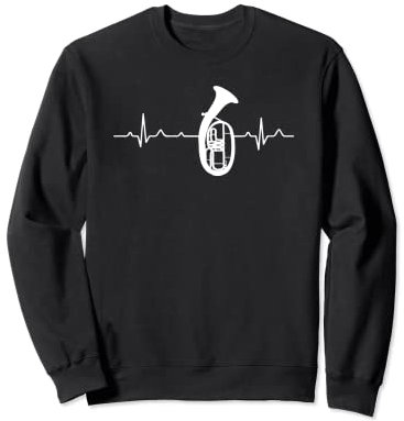 Tenorhorn Musikinstrument Heartbeat Herzschlag Tenoristen Sweatshirt