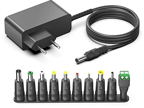 HKY Netzteil 24V, Steckernetzteil 100-240v 50-60hz 24V Universal AC/DC Netzadapter Transformator, Switching Adapter für Radiowecker, Nachtlicht, Speedport, Lichtleisten, USB-Hub, Switch, Router