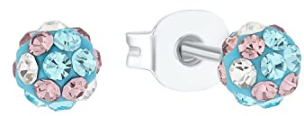 Prinzessin Lillifee Ohrstecker 925 Sterling Silber Mädchen Kinder Ohrschmuck, mit Preciosa, Kommt in Schmuck Geschenk Box