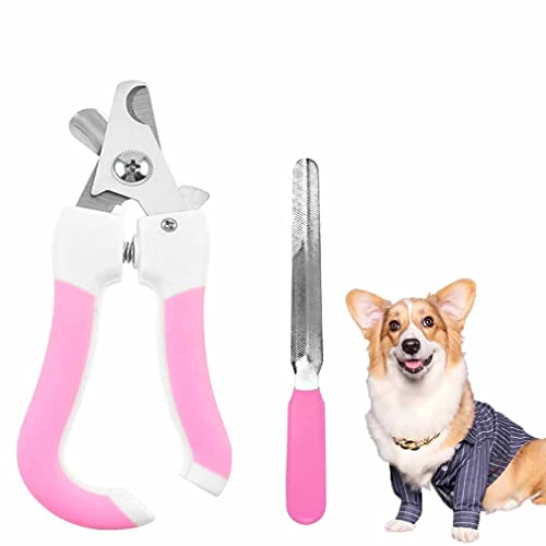 KHAOP Hunde-Nagelknipser Krallenzange für Hunde und Katzen, Nagelknipser mit Schnellsensor und Sicherheitsverriegelung, professionelles Fellpflege-Werkzeug mit Sicherheitsschutz, um Überschneiden zu