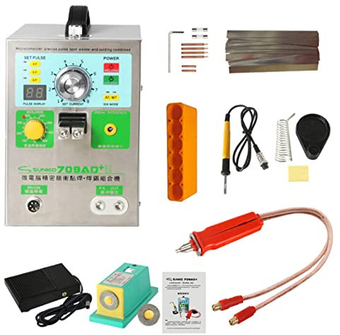 Saldatrice a Punti Per Batteria Da 3,2 Kw, Saldatrice a Punti Per Batteria a Impulsi 709AD+ 2 in 1 a Led, Saldatrice Per Batteria Al Litio, Per La Costruzione Di Pacchi Batteria Al Litio 18650 14500