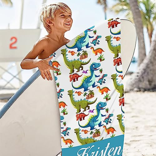 SearchI Personalisiertes Strandtuch mit Namen 76x152cm,Sandfreie, Schnell Trocknende und Leichte Mikrofaser Stranddecke,Personalisierte Badehandtuch Geschenke für den Strand, Reise, Sauna