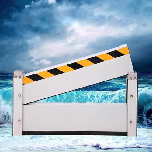 DaMga Hochwasserschutz Bei Türen,Hochwasserschutz Barriere Aussen,Hochwasserschutz Bei Türen Spundwand,Aluminiumlegierungs Material,Gut Wasserdicht,Für Garageneinfahrt,Tür,Straße Usw,150 * 40cm