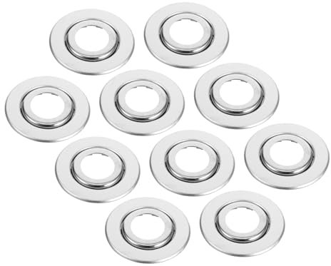 DOITOOL 10stücke Feuerlöschsprinkler Edelstahl Abdeckplatten Verstellbare Doppelte Scheiben Korrosionsbeständig Wandmontage Schutzring Für Brandmelder Vielseitig Passend Einfache Installat