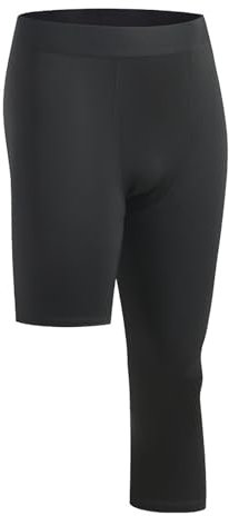 Herren Basketball Stretch Leggings Mit Enges Bein Sport Hohe Elastisch Trainingshose Fitness Skinny Fußbasis Sieben Punkt Sweathose Gym Fitnesshose Outdoor Sportlich Jogginghose (Black, L)