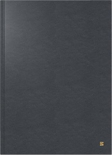 BRUNNEN Buchkalender Modell 787 (2025), 1 Seite = 1 Tag, A4, 416 Seiten, Leder-Einband Rind-Nappa, schwarz