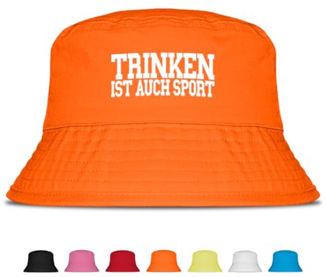 Prozente Momente Trinken ist auch Sport Fischerhut | Anglerhut | Sonnenhut | Sommer | Party | Lustige Sprüche | OneSize | Malle | Urlaub