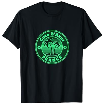 Cote d'Azur Frankreich Strand Palme Urlaub Surfer Fun Sonne T-Shirt