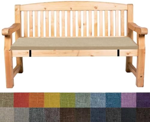 Bettschlange 5CM Dicke Sitzauflage Sitzkissen Bank, Bankauflage Bankkissen, Waschbare Stuhlkissen Bankpolster, Gartenbank Auflage Outdoor, Sitzkissen Groß für Stuhl Boden Bürostuhl,Beige, 110x45x5CM