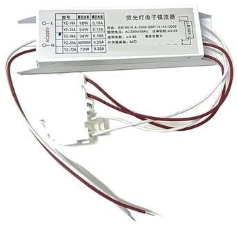 FANNIXI elektronisches Vorschaltgerät H-Röhren-Vorschaltgerät 24 W mit 18 W 36 W 40 W 55 W Leuchtstofflampenschaltung Deckenleuchten-Vorschaltgeräte(4 Pieces,55W (40W))