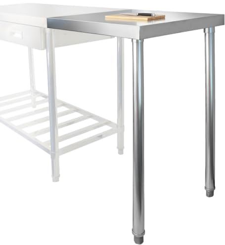 FIXKRAFT Edelstahl-Ecktisch Grill- oder Arbeitstisch Outdoor Gartenküche Regal-Verbindung