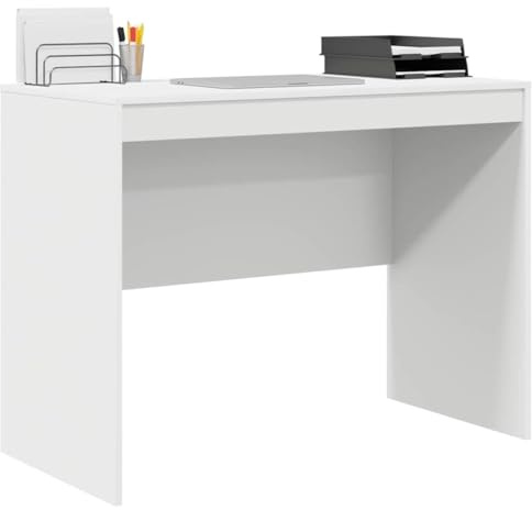 vidaXL Escritorio 100 x 50 x 76 cm, Escritorio Compacto, Estilo Moderno, Espacio Ergonómico, Mesa de Escritura Funcional para Habitaciones Pequeñas