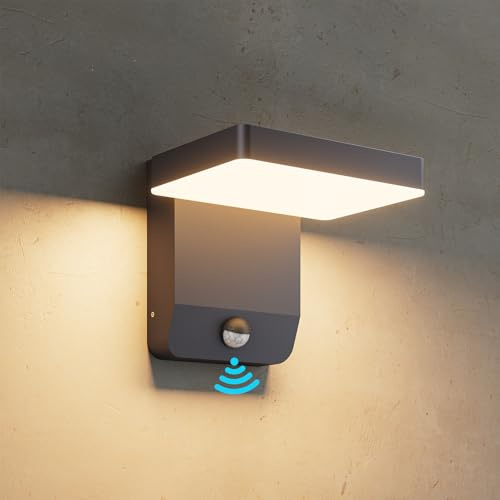 K-Bright 20W Aussenleuchte Mit Bewegungsmelder Anthrazit RAL 7016