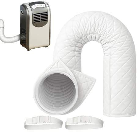Hitburu Funda Aislante Para Tubos De Aire Acondicionado Portátil, Funda Protectora Aislante Para Manguera De Aire Acondicionado, Accesorios Versátiles De Cubierta Para Conductos De Ventilación Para