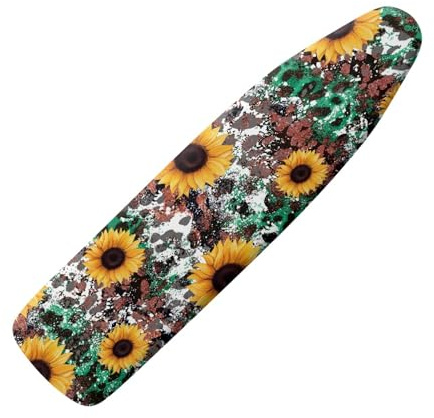 Housse Table À Repasser 120x40 Couleur Tournesol Universelle Housse pour Table À Repasser Coton Classique, Thermorésistante avec Élastique pour La Plupart des Tables à Repasser