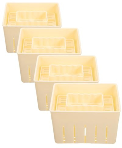 Cabilock 4pcs Cheese Pressing Plate Tofu Press Mould Cheese Making Supplies for Household Form Press Tool
