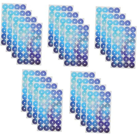 FIXOSHEE Lochverstärkungsaufkleber von Lose Blätter und Notizbücher für Selbstklebende Reparaturpunkte zum Verstärken und Reparieren 5 Beutel mit Je 4 Blatt Lochpapier für Büro und Schule