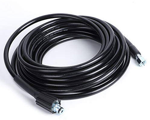 Smandy Tubo per Pulizia Ad Alta Pressione M14xM22 da 10 M, Acciaio Inossidabile PVC, Adatto per K2 K3, Resistente e Flessibile, Ideale per la Pulizia dell'auto