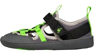 Apatandsandal Vegan Roughy med kardborreband, andas, lätt, flexibel i storlek 21–32, Panther grå, 29 EU