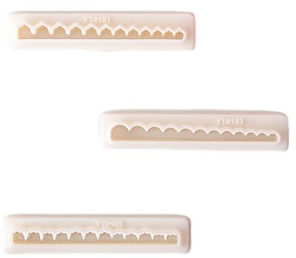 Qomcsrl 3 Stück Blumen-Streifenschneider, Scharfer Polymer-Ton-Ausstecher für Schmuck, Ohrringe, Kuchen, Cupcake-Dekorationen
