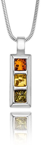 Copal Collier Pour Femme Avec Pendentif En Ambre Et Argent Sterling 925