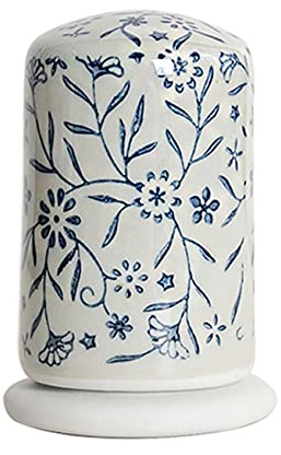 123Arts Ceramic Toothpick Holder Retro Hand Painted Flower Toothpick Box,Table Decoration