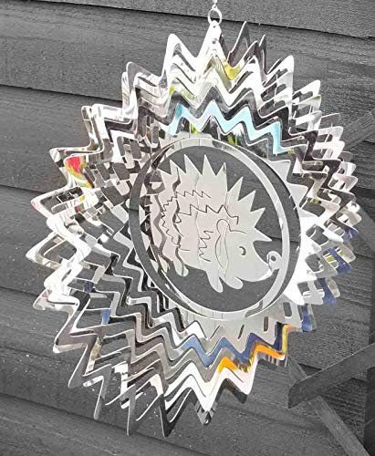 SK Style Stainless Steel Wind Spinner - 3D Mobile - Hedgehog Spinner