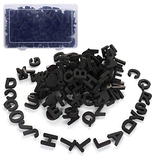 EESLL 124 magnetische Buchstaben, Alphabet-Kühlschrankmagnete, weicher Schaumstoff, magnetische Buchstaben, weißes ABC-Lernspielzeug-Set mit Aufbewahrungsbox