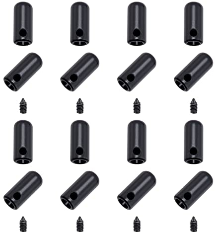 PandaHall 30 skosnören med aglets, skruvar med spetsar, spetsar, avslutning, svart sömlös, spets, ersättningshuvud för sportskor, stövlar, sneakers, kläder, spetsreparation