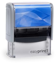 Adress-Stempel Textstempel easyprint 1 (Abdruckfarbe schwarz) - 38x14mm - 4 Zeilen - Wunschtext
