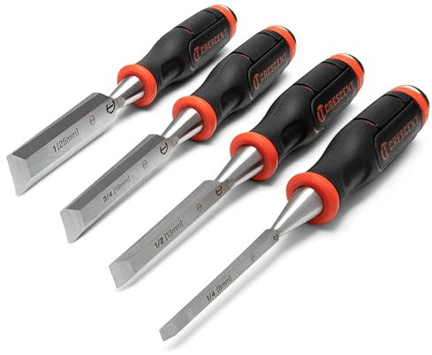 Crescent 4 Piece Wood, 1/4, 1/2, 3/4, 1 Chisel - CWCHS4