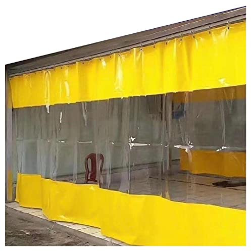 STRMAX Abdeckplane Holz,Transparente Außenvorhang-Pergola-Seitenwände Mit Rollo-PVC-wasserdichte Staubdichte Regendichte Plane for Balkon, Anpassbar (Color : Clear, Size : 1.6x2.2m)