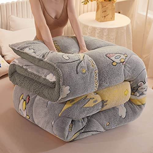 MHUQIA Coperta Pesante per Letto Matrimoniale in Inverno 150x200cm 3kg, Piumino Matrimoniale, Trapunta Invernale Nucleo Imbottito in Fibra di Cotone Doppio Lato Spesso Traspirante