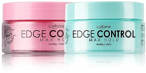 Joyeee Locken Styling Gel, 2Stk 80ml Braid Twist Gel Edge Kontrolle Gel für lockiges und krauses Haar, Starker Halt & Ohne Rückstände, Tames Frizz & Edges, ideal zum Flechten, Zwirnen, glatte Kanten