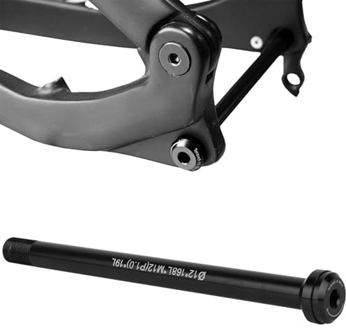 Fahrrad Vorne Steckachse, 168mm/6,6Zoll M12 Aluminiumlegierung Fahrrad Vordergabel Steckachse Spieß MTB Rennrad Mountainbike Hinterrad Steckspieß Fahrradreparatur Ersatz Für 142x12 Gewinde 1,0 Rahmen