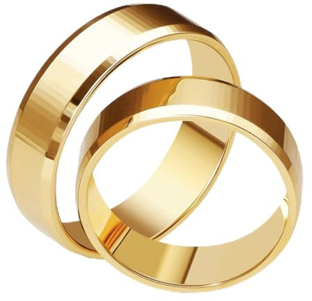 mosa & co. - Trauringe Gold 585 mit 6 mm Breite im Paarpreis für Sie und Ihn inkl. Gravur - Modell Harmony - Vollmassive Echtgold 14k Eheringe Hochzeitsringe Verlobungsringe Partnerringe