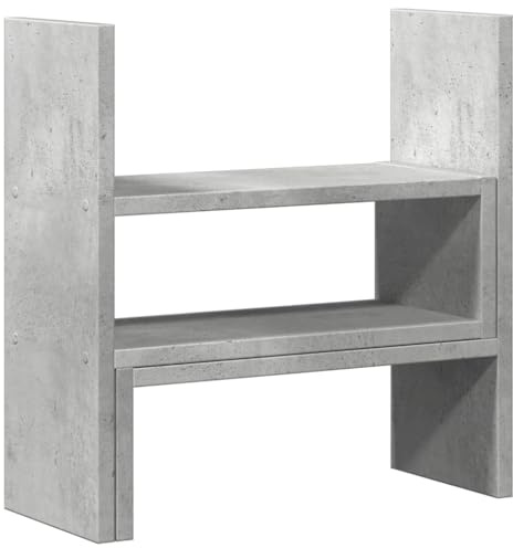 vidaXL Schreibtisch-Organizer Verstellbar Betongrau 40x17x41 cm