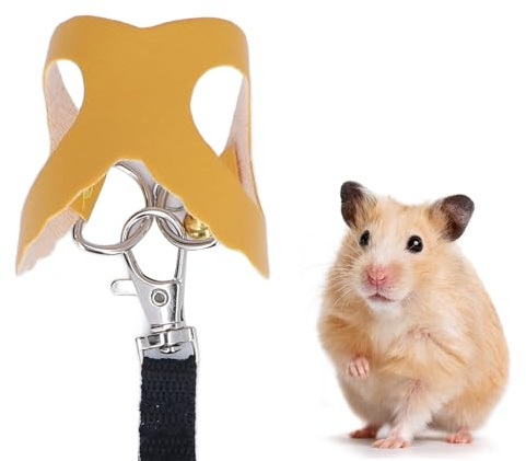 Corda e Imbracatura per Criceti e Ratti, Set di Accessori completi per Animali Domestici in Pelle Artificiale Morbida e Resistenti