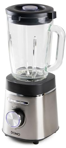 DOMO DO740BL Blender Smoothie Maker - 1,75L - 3 Modi (Smoothie, Autoclean, Crush) - Variable Geschwindigkeitsregelung und Pulsfunktion - 1400W - Edelstahl