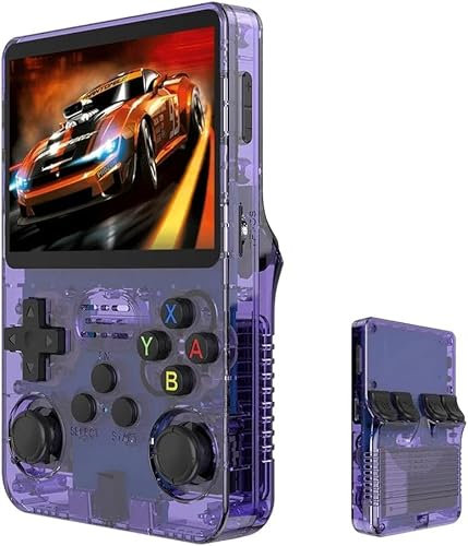 Keyboy R36S Console de jeu rétro à main avec 64/128G intégrée plus de 21000 jeux classiques, système Linux open source, écran IPS de 3,5 pouces, lecteur vidéo